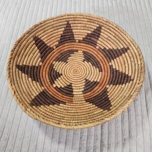 Woven flat basket tray native Mexican southwestern style V